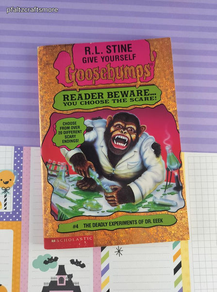 Vintage 1996 1st Printing Give Yourself Goosebumps #4, The Deadly Experiments of Dr. Eeek Softcover