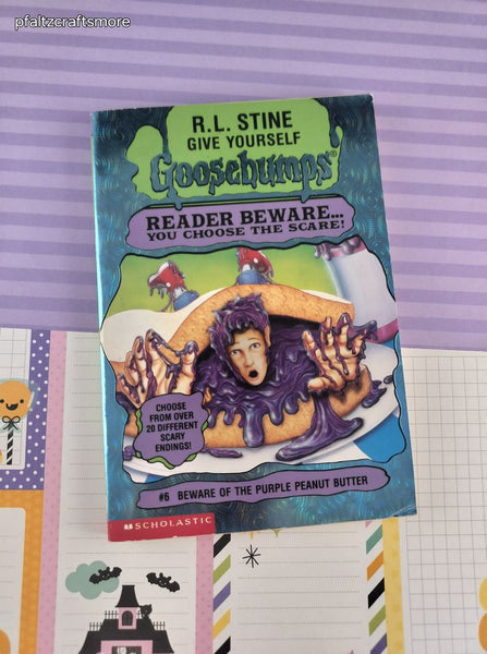 Vintage 1996 1st Printing Give Yourself Goosebumps #6, Beware of the Purple Peanut Butter Softcover