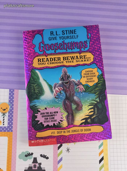 Vintage 1996 1st Printing Give Yourself Goosebumps #11, Deep in the Jungle of Doom Softcover