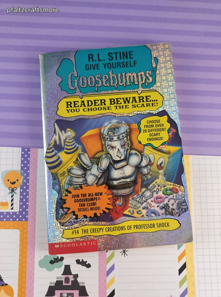 Vintage 1997 1st Printing Give Yourself Goosebumps #14, The Creepy Creations of Professor Shock Softcover