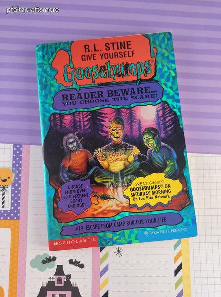 Vintage 1997 Parachute Press 1st Printing Give Yourself Goosebumps #19, Escape From Camp Run-For-Your-Life Softcover