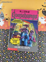 Vintage 1996 1st Printing R.L. Stine Goosebumps #50, Calling All Creeps! *w/Trading Cards*
