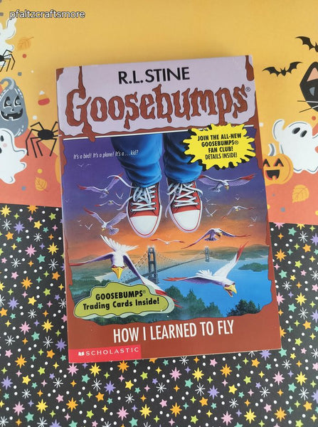 Vintage 1997 1st Printing R.L. Stine Goosebumps #52, How I Learned to Fly *w/Trading Cards*
