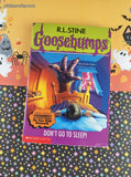 Vintage 1997 1st Printing R.L. Stine Goosebumps #54, Don't Go to Sleep! *w/Trading Cards*