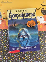 Vintage 1997 1st Printing R.L. Stine Goosebumps #56, The Curse of Camp Cold Lake *w/Trading Cards*