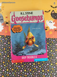Vintage 1997 1st Printing Parachute Press R.L. Stine Goosebumps #58, Deep Trouble II *w/Trading Cards*