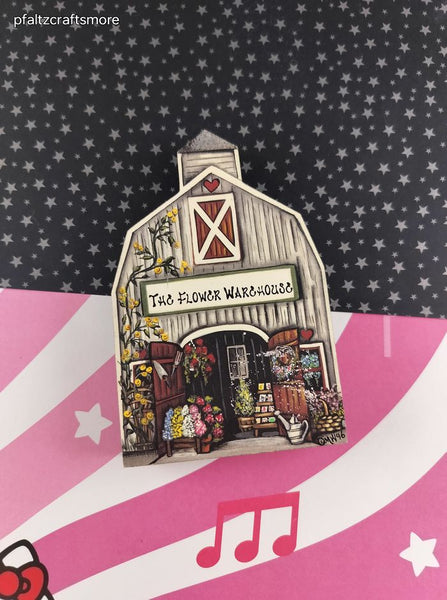 Vintage Brandywine Woodcrafts Inc. The Flower Warehouse Wooden Block