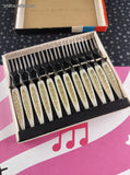 Vintage Japan Stainless Steel "Mini Forks" Set/12, Complete in Box