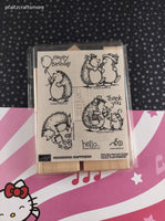 Vintage 2000 Stampin' Up Hedgehog Happiness Stamp Set