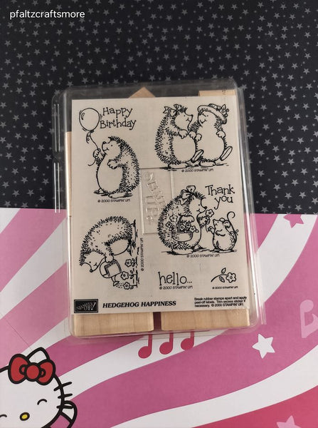 Vintage 2000 Stampin' Up Hedgehog Happiness Stamp Set