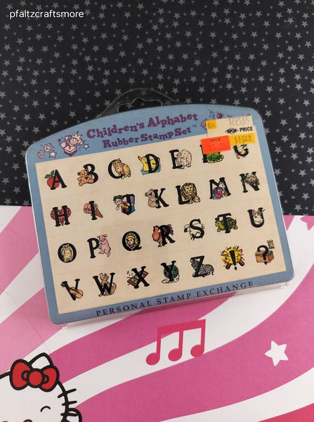 Vintage 1994 Personal Stamp Exchange PSX Children's Alphabet Stamp Set