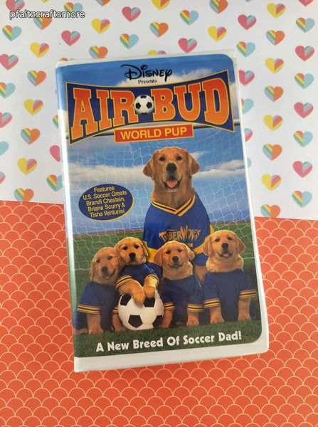 Vintage Walt Disney's Air Bud World Pup Clamshell VHS Tape, Great Shape