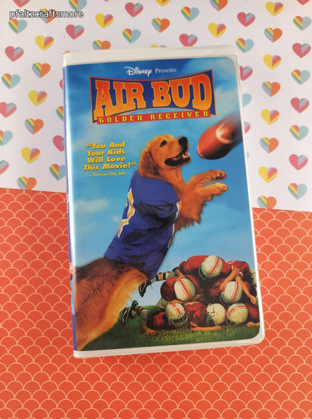 Vintage Walt Disney's Air Bud Golden Receiver Clamshell VHS Tape, Great Shape