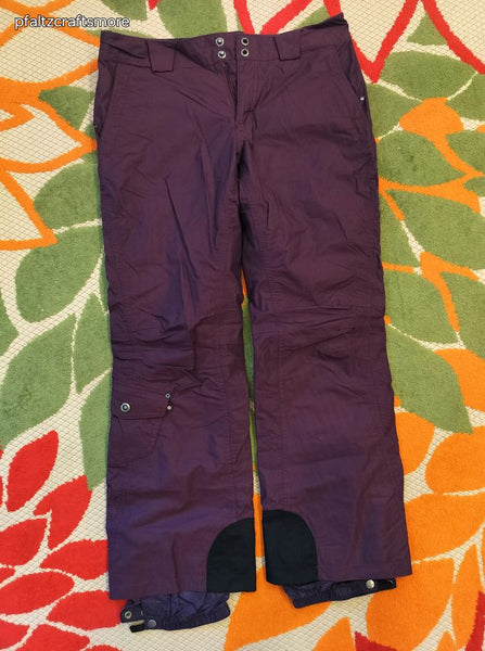 Women's Columbia Sportswear Lined Cargo Purple Snow Winter Pants Sz Medium