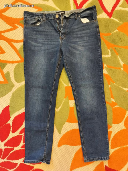 Men's Jackson & Driggs Straight-Legged Blue Denim Jeans Sz 36x32