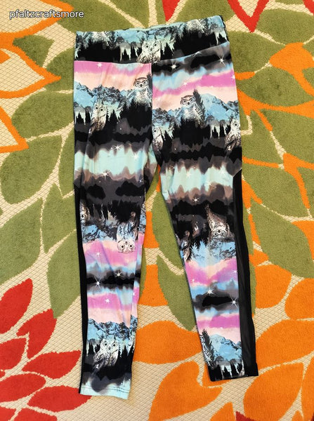 Women's No Boundaries Nighttime Owls Stretchy Leggings Sz XL