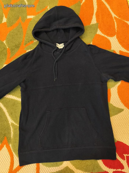 Timberland Men's Woven Blue Hoodie Pullover Hooded Sweatshirt Medium