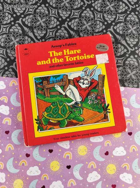 Vintage 1984 Aesop's Fables the Hare and the Tortoise Forever Books Hardcover