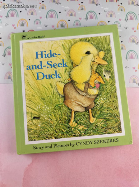 Vintage 1985 Hide-and-Seek Duck by Cyndy Szekeres Board Book Hardcover