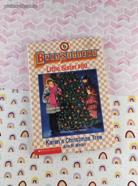 Vintage 1996 1st Printing Baby-Sitters Little Sister #80, Karen's Christmas Tree Softcover, Like New