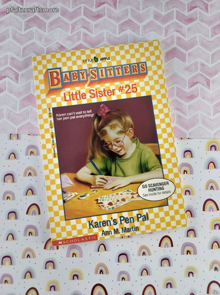 Vintage 1992 1st Printing Baby-Sitters Little Sister #25, Karen's Pen Pal Softcover, Like New