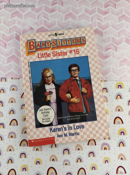 Vintage 1991 1st Printing Baby-Sitters Little Sister #15, Karen's in Love Softcover