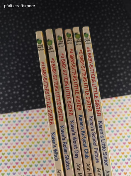 Vintage 1980's Baby-Sitters Little Sister Book Set/6 #1 - #6 Softcovers