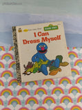 Vintage 1995 First Little Golden Book Sesame Street I Can Dress Myself Hardcover