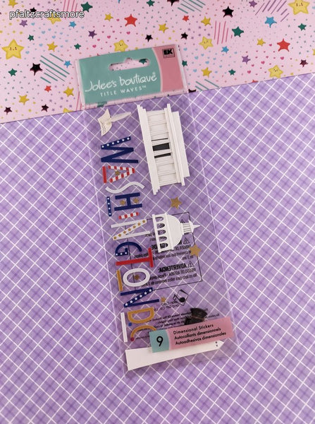 Jolee's Boutique Red White & Blue Washington DC 3-Dimensional Sticker Pack, New/Sealed