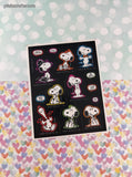 Vintage 1990's Hallmark Peanuts Snoopy Full Sticker Sheet, Clean & Unused