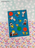 Vintage 1990's Hallmark Peanuts Snoopy Birthday Celebration Full Sticker Sheet, Clean & Unused