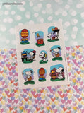 Vintage 1990's Hallmark Peanuts Snoopy Easter Rewards Full Sticker Sheet, Clean & Unused