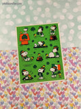Vintage 1990's Hallmark Peanuts Snoopy St. Patrick's Day Clovers Full Sticker Sheet, Clean & Unused