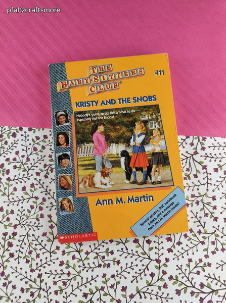 Vintage 1980's The Baby-Sitters Club "Kristy and the Snobs" #11 Softcover