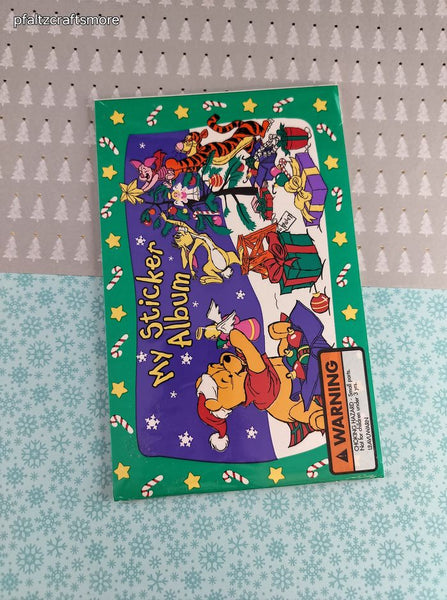 Vintage Sandylion Winnie the Pooh Christmas Sticker Album w/Stickers, New & Sealed