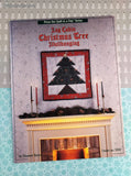 Vintage 1990 Log Cabin Christmas Tree Wallhanging Quilt in a Day Counted Cross Stitch Softcover Booklet