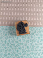 Vintage 2004 Art Impressions Miniature Snowman Winter Christmas Rubber Stamp