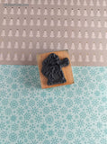 Vintage 2004 Art Impressions Miniature Snowman Winter Christmas Rubber Stamp