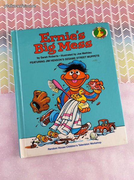 Vintage 1980's Sesame Street Start-to-Read Ernie's Big Mess Hardcover