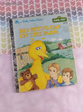 Vintage 1985 1st Printing Little Golden Book: Sesame Street Big Bird's Day on the Farm Hardcover