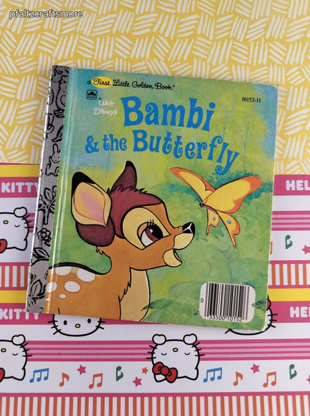 Vintage 1982 First Little Golden Book, Walt Disney's Bambi & the Butterfly, Hardcover