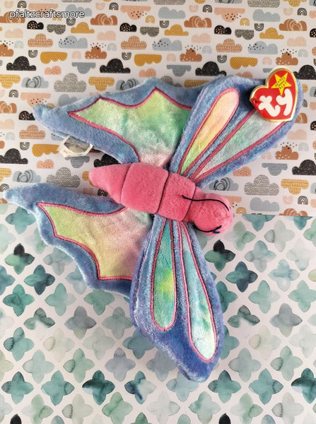 Vintage TY Beanie Baby - Flitter, Butterfly - June 2, 1999