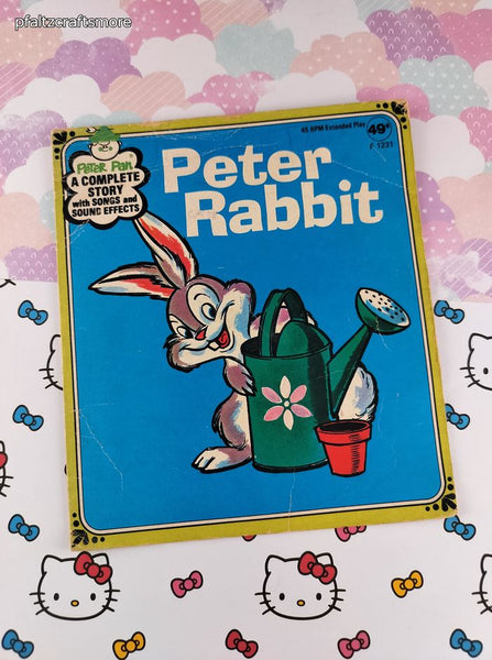 Vintage Peter Pan Records "Peter Rabbit" 45 RPM Extended Play Record, Untested