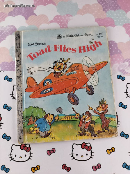 Vintage 1982 Little Golden Book: Walt Disney's Toad Flies High Hardcover