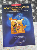 Vintage 1992 A Whole New World (Aladdin's Theme) Easy Piano Duet Softcover Sheet Music