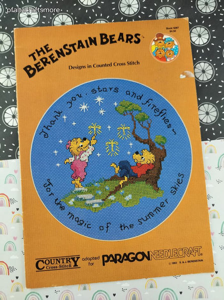Vintage 1983 The Berenstain Bears Country Counted Cross Stitch Softcover Booklet