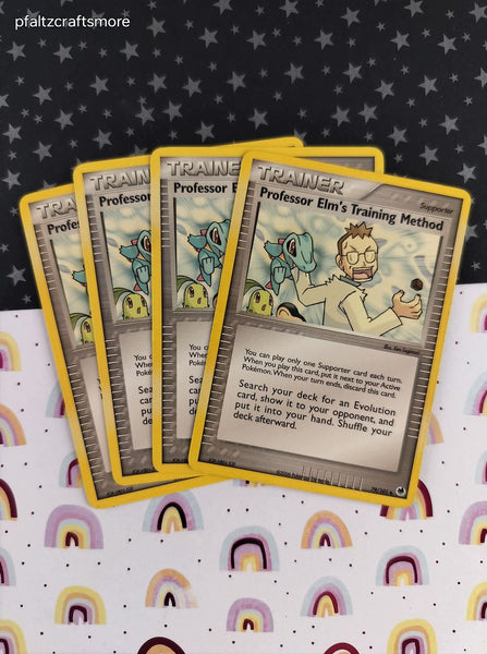 Vintage Uncommon - Set/4 Professor Elm's Training Method ex Dragon Frontiers Non-Holo Pokemon Cards 79/101 - LP