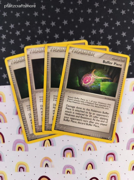 Vintage Uncommon - Set/4 Buffer Piece ex Dragon Frontiers Non-Holo Pokemon Cards 72/101 - LP