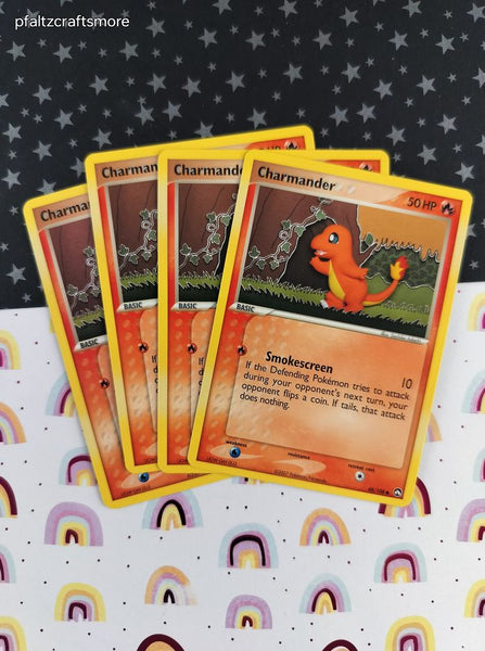 Vintage Common - Set/4 Charmander ex Power Keepers Non-Holo Pokemon Cards 48/108 - LP