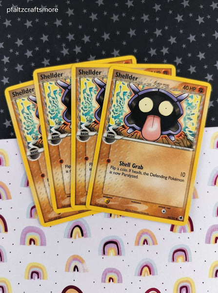 Vintage Common - Set/4 Shellder ex Dragon Frontiers Non-Holo Pokemon Cards 63/101 - LP